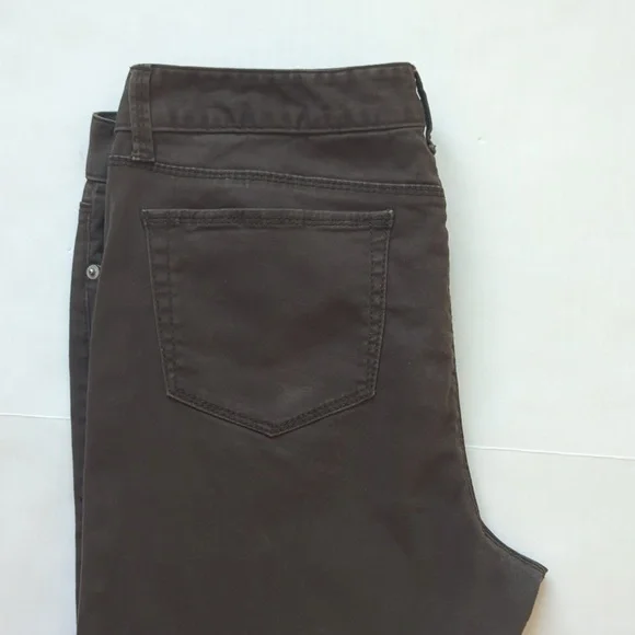 American Rag Cie Skinny Ankle Pants Junior 13R Black Olive Pockets - Picture 10 of 15